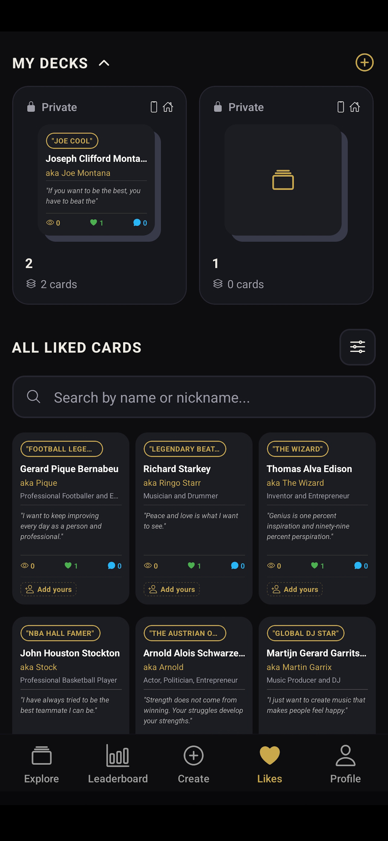 Llionaire app screenshot